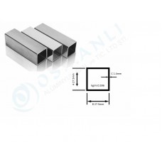 Alüminyum Kutu Profil 27.5mm x   27.5mm Et Kalınlık 1.4mm